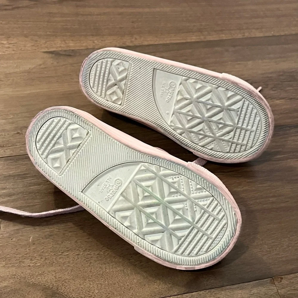 Converse All Star Light Pink Leather Sneakers Classic Style - Picture 6 of 7